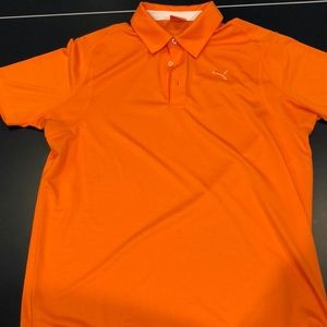 Orange puma golf shirt size small men’s